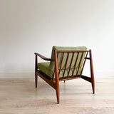 Mid Century Lounge Chair - New Green Upholstery