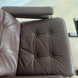 Leather Recliner + Ottoman - made in Japan