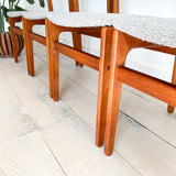 Set of 4 Teak D-Scan Dining Chairs