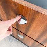Pair of Nightstands w/ Chrome Drawer Pulls