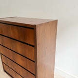 Mid Century Walnut Highboy Dresser by Lane