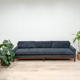 Extra Long Mid Century Sofa - New Blue/Grey Upholstery