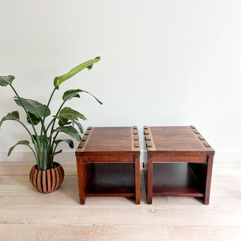 Pair of Brutalist Style Lane End Tables