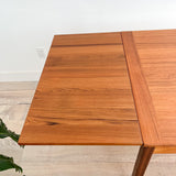 Danish Teak Expandable Dining Table w Rosewood Legs