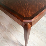 Century Burlwood & Mahogany Dining Table w/ 1 Leaf