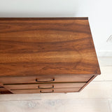 Mid Century Walnut 9 Drawer Dresser