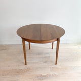 Mid Century Round Dining Table w/ 2 Leaves