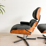 Rosewood Eames Style Lounge Chair + Ottoman