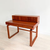 Solid 2 Piece Teak Desk by D-Scan