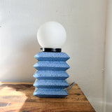 Small Blue Zig Zag Lamp
