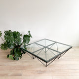Paolo Piva Style Modern Glass Coffee Table