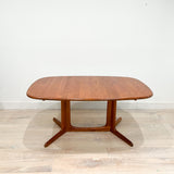 Danish Solid Teak Dining Table w/ 2 Leaves by Gudme