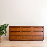 Mid Century Plinth Base Low Dresser