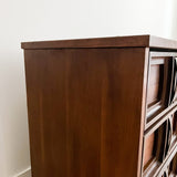 Mid Century Walnut 9 Drawer Dresser
