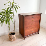 Dixie Walnut Highboy Dresser