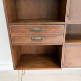 Large Lane Curio Cabinet on Hairpin Legs