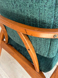 Pair of Reclining Occasional Chairs - Green Chenille