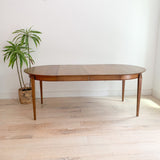 Mid Century Round Dining Table w/ 2 Leaves