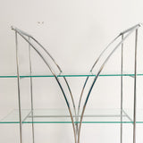 Chrome and Glass Shelving Unit