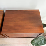 Pair of Louvered Front Nightstands