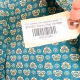 VTG Catalina Teal Print Button Down - S