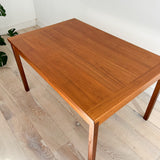 Danish Teak Expandable Dining Table w Rosewood Legs