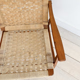 Yugoslavian Woven Chair w/ Reclining Back