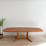 Niels Otto Moller for Gudme Solid Teak Dining Table w/ 2 Leaves