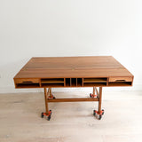 Danish Teak Flip Top Desk