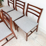 Set of 5 Rosewood Dining Chairs