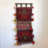 Vintage Turkish Horse Saddle Tapestry - Red, Orange, Yellow