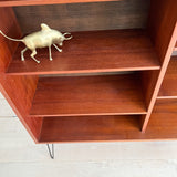 Teak Bookshelf on Hairpin Legs