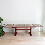 Danish Teak Tile Top Dining Table