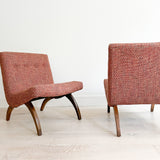 Pair of Milo Baughman Scoop Chairs