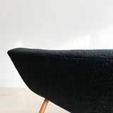 Mid Century Wave Chaise - New Black Upholstery