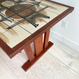 Danish Teak Tile Top Dining Table