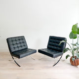 Pair of Vintage Barcelona Style Lounge Chairs