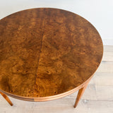 Burlwood Round Dining Table w/ 1 Leaf