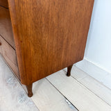 Sculpted Front Walnut Highboy Dresser