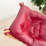 Modern Luna Chair - Dark Red