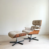 Eames Style Rosewood Lounge Chair + Ottoman