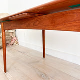 Arne Vodder Danish Teak Expandable Dining Table