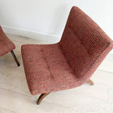 Pair of Milo Baughman Scoop Chairs