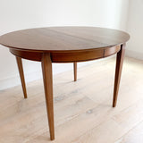 Mid Century Round Dining Table w/ 2 Leaves