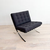 Vintage Barcelona Style Lounge Chair - New Upholstery