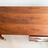 Mid Century Asymmetrical Walnut Desk