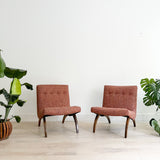 Pair of Milo Baughman Scoop Chairs