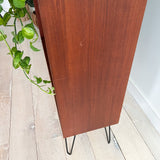 Teak Bookshelf on Hairpin Legs