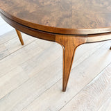 Burlwood Round Dining Table w/ 1 Leaf