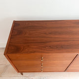 Mid Century Walnut Low 6 Drawer Dresser